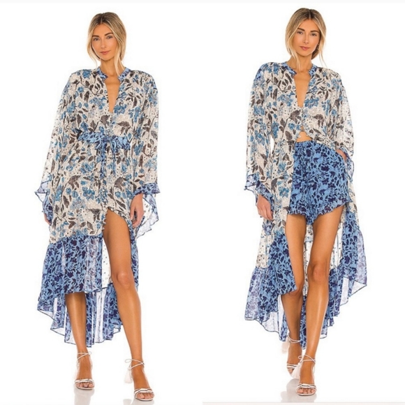 Misa Los Angeles Dresses & Skirts - MISA Los Angeles | Octavia Button Down Belted Kimono / Dress